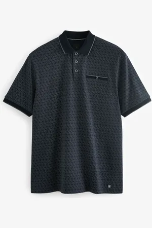 Next Short Sleeve Print 100% Cotton Polo ShirtXL