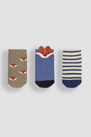 JoJo Maman Bébé Fox Socks 3 Pack4 - 6 år (104 - 116cm)