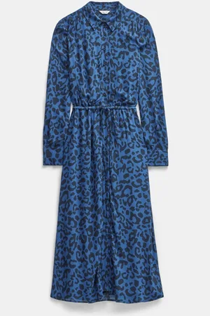 Hush Puppies Printed Long Sleeve Midi Shirt Dress36