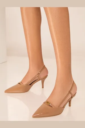 Lipsy London Kitten-hæl Pointed Strappy Faux Leather Slingback Courtsko