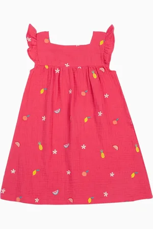 Frugi Pink Asha Muslin 100% Organic Cotton Dress98104cm