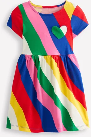 Boden Heart Pocket Fun 100% Cotton Jersey Dress2 - 3 år (92 - 98cm)