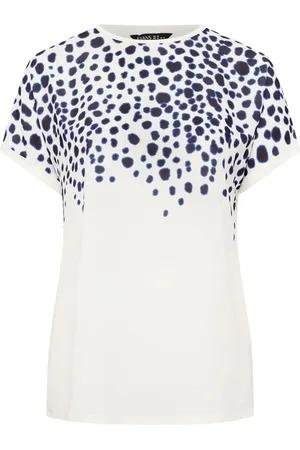 Evans Natural Placement Print Woven Jersey Top48