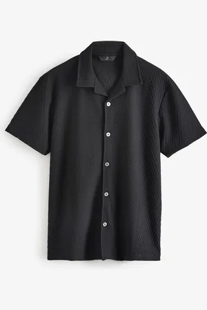 Next Cubansk krave tekstureret jersey kortærmet 100% bomuldsskjorteM