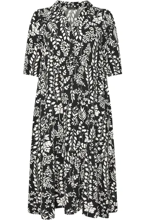 Evans Placket Black Shirt Dress46