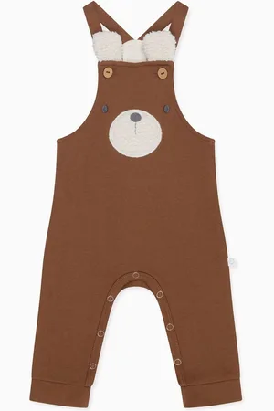 Mori Organic Cotton and Bamboo Brown Dungarees12 - 18 måneder (80 - 86cm)