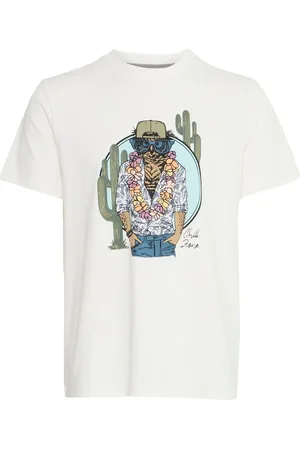 Blend Sloth Printed Short Sleeve 100% Cotton T-Shirtsmall