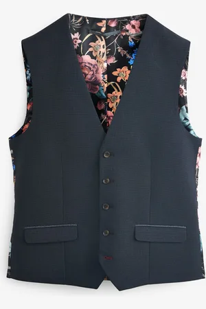 Next Regular Fit Puppytooth Design Waistcoat54 Regular (UK 44 R)