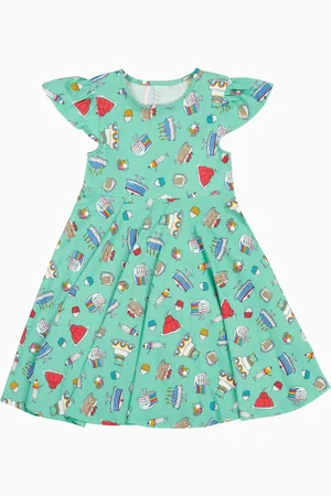 Frugi Girls Pink Morwenna Skater Dress110116cm