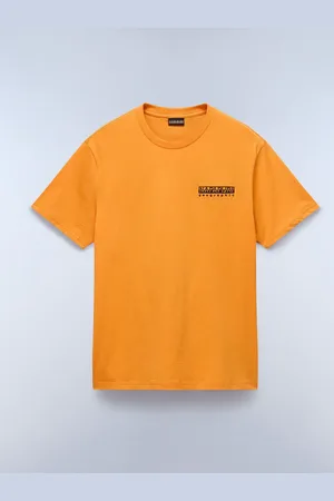 Napapijri Orange Vignoni Back Printed Short Sleeve 100% Cotton T-ShirtX-Large