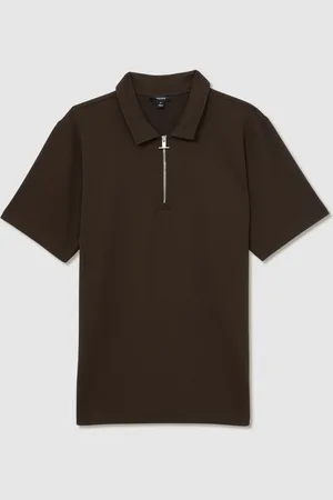 Reiss Albany Textured Half-Zip Polo ShirtXS