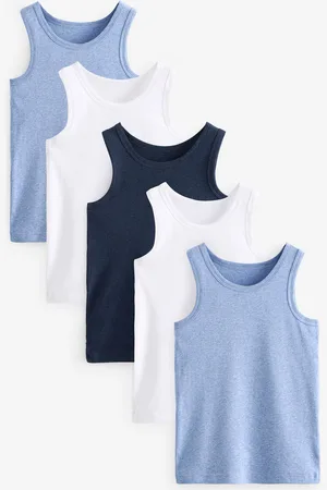 Next 100% bomuldsveste 5 pakke (1.5-16år)13 - 14 år (158 - 164cm)