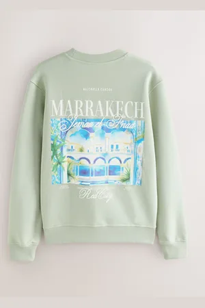 Next Cotton Rich Crew grafisk Sweatshirtlarge