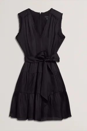 Ted Baker Cuiaba Pleat Detail V-Neck Mini Dress40