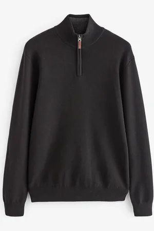 Next Normal pasform 100% Bomuld Premium Quarter Zip TrøjeL Reg