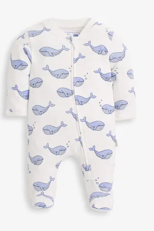 JoJo Maman Bébé Print Zip Cotton Baby Sleepsuit6 - 9 måneder (68 - 74cm)