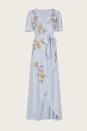 Monsoon Sarah Sustainable Broderet Wrap Kjole42