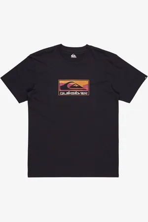 Quiksilver Short Sleeve Gradient Graphic Box Logo 100% Cotton T-Shirtmedium