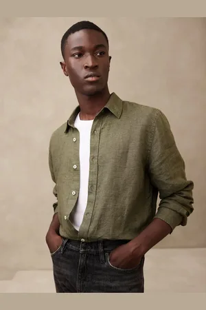 Banana Republic Standard Castello Linen ShirtXL
