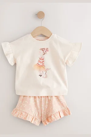 Next Kortærmet T-shirt og shortssæt (3mdr.-7år)9298cm