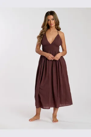 South Beach Halter Neck 100% Cotton Maxi Dress44