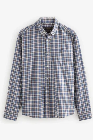 Next 100% Bomuld Signature Børstet Flannel Ternet Langærmet Oxford SkjorterL