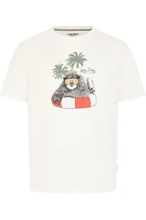 Blend Owl Print Short Sleeve 100% Cotton T-Shirtxxxlarge