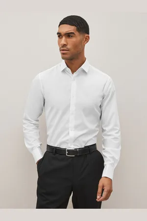 Next Slim Fit Easy Care Textured Shirt37cm R (UK 14.5R)