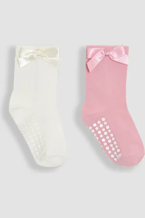 JoJo Maman Bébé Bow Socks 2 Pack4 - 6 år (104 - 116cm)