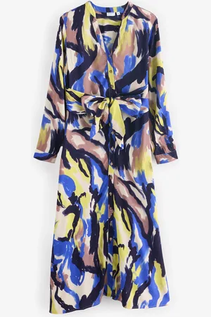 CELTIC & CO. Blue Tie Front Midi Dress38