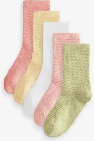 Next Cotton Rich Waffle Texture Ankle Socks 5 PackUK 6 - 8.5