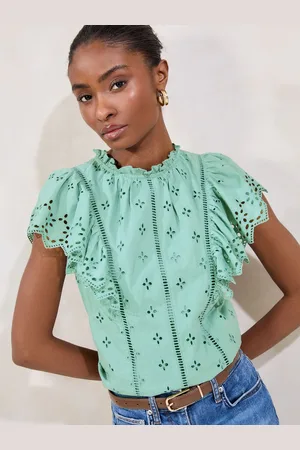 Lipsy London Broderie Ruffle 100% Cotton T-Shirt42