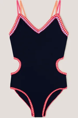 Monsoon Blanket Stitch Cut-Out Swimsuit122128cm