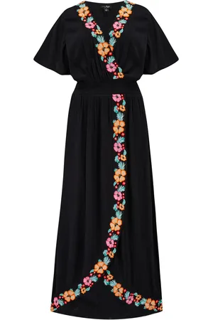 Pour Moi LENZING ECOVERO Viscose Crinkle Embroidered Beach Dress40