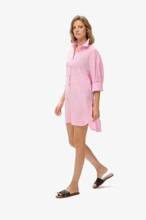 Superdry Ibiza Longline Beach 100% Bomuld Skjorter38