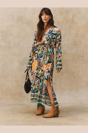 Next Kimono Sleeve Slips Talje Maxikjole16 s