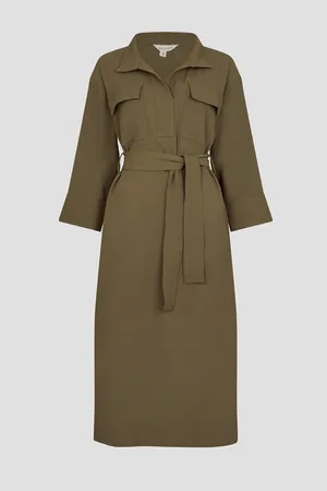 Monsoon Grace Cargo Midi Shirt DressL