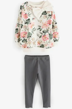 Laura Ashley Romilly Floral Sweatshirt and Ribbed Leggings Set98104cm