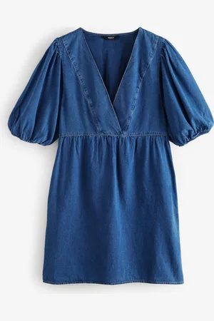 Next Puff Sleeve Mini 100% Cotton Dress46 Høj