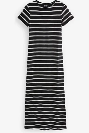 Next Ribbet T-shirt Style Søjle Maxikjole med slidsdetaljerXL