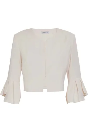 Gina Bacconi Pink Gigi Moss Crepe Bolero48