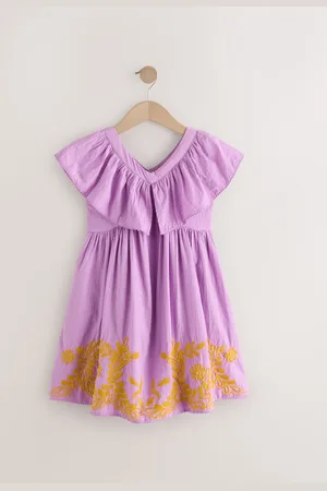 Next Broderet 100% Bomuld Summer Kjole (3mdr.-10år)8692cm
