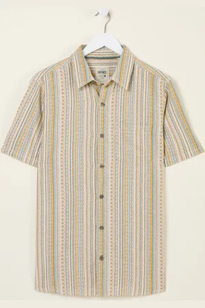 Fat Face Short Sleeve Holt Stripe Shirtxxxlarge