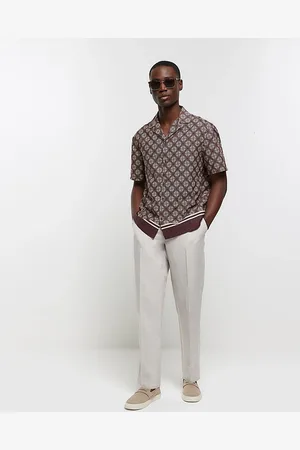 River Island Hør Slim Fit Habitbukser42W x 33L (UK 42 L)