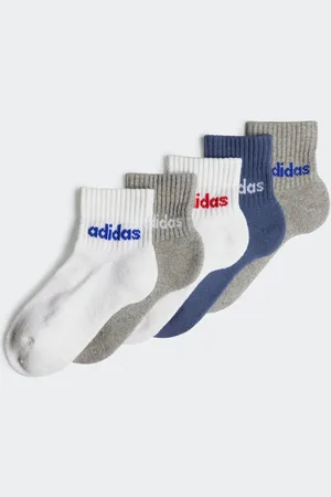 adidas Kids Linear Ankle Socks 5 Pairs11-11.5