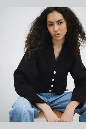 River Island Collarless Button Up Jacket36