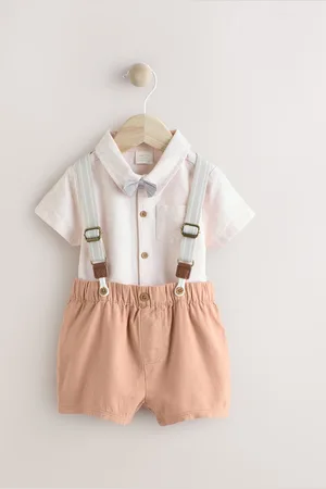 Next Shirt Body, Shorts and Braces Baby 4 Piece Set (0mths-2yrs)8086cm