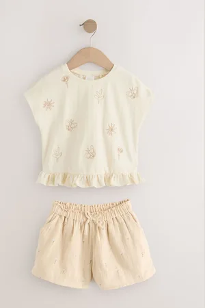 Next Short Sleeve Frill Hem Top and Shorts Set (3mths-7yrs)7480cm