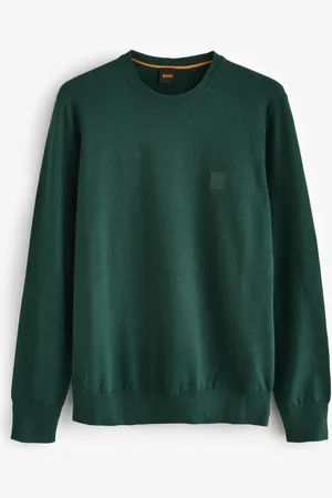 HUGO BOSS Regular Fit Logo Patch Jumper with Cashmeremedium