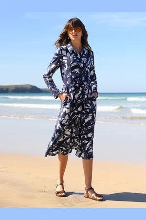 CELTIC & CO. Slub 100% Cotton Jersey Shirt Dress42